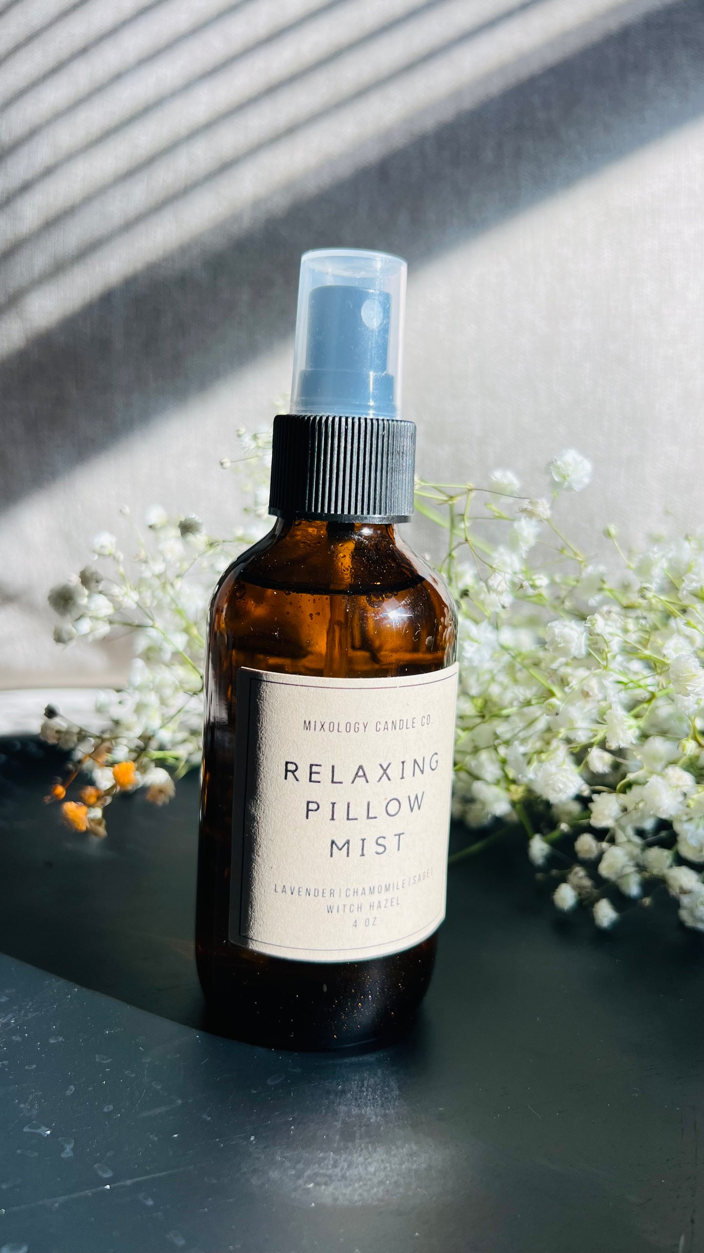 Relaxing Pillow Mist, Lavender, Chamomile, and Sage Essential Oils, 4 oz