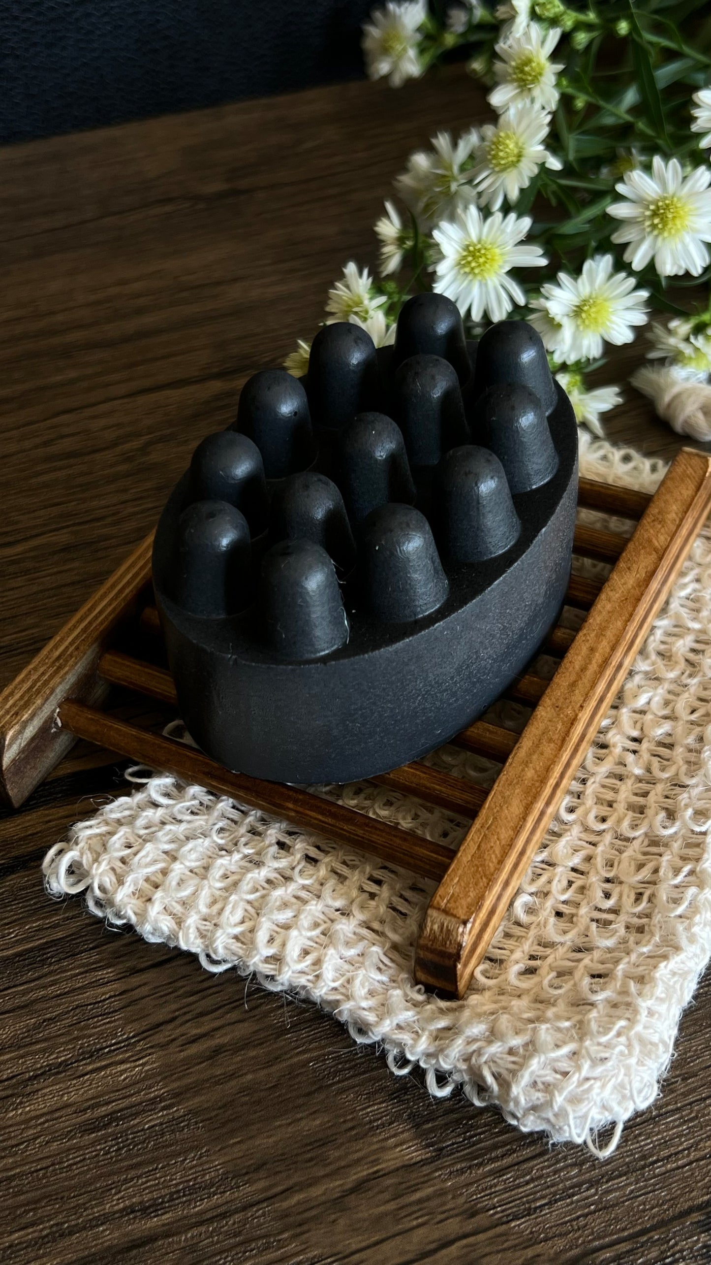 Detoxifying Charcoal Massage Soap - 5 oz | Infused with Peppermint and Tea Tree Essential Oils