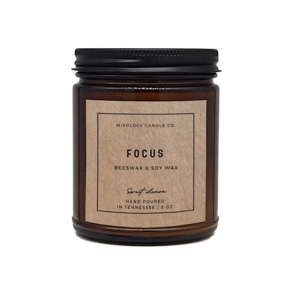 Beeswax & Soy Wax Meditation Candle, Non Toxic Candle, 8 oz, Pure Beeswax+Soy Wax