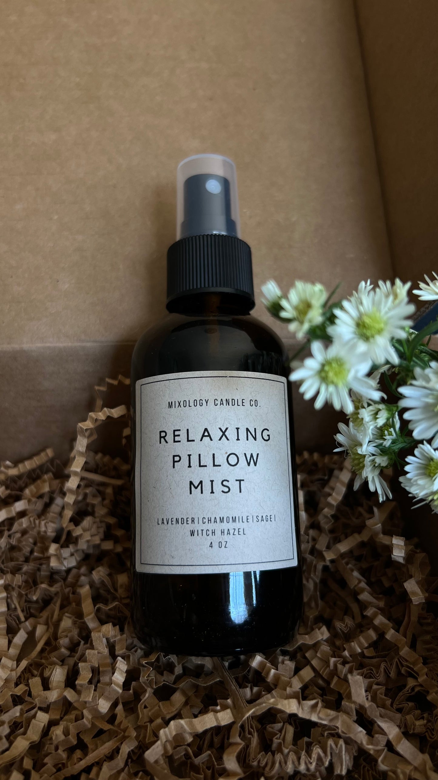 Relaxing Pillow Mist, Lavender, Chamomile, and Sage Essential Oils, 4 oz
