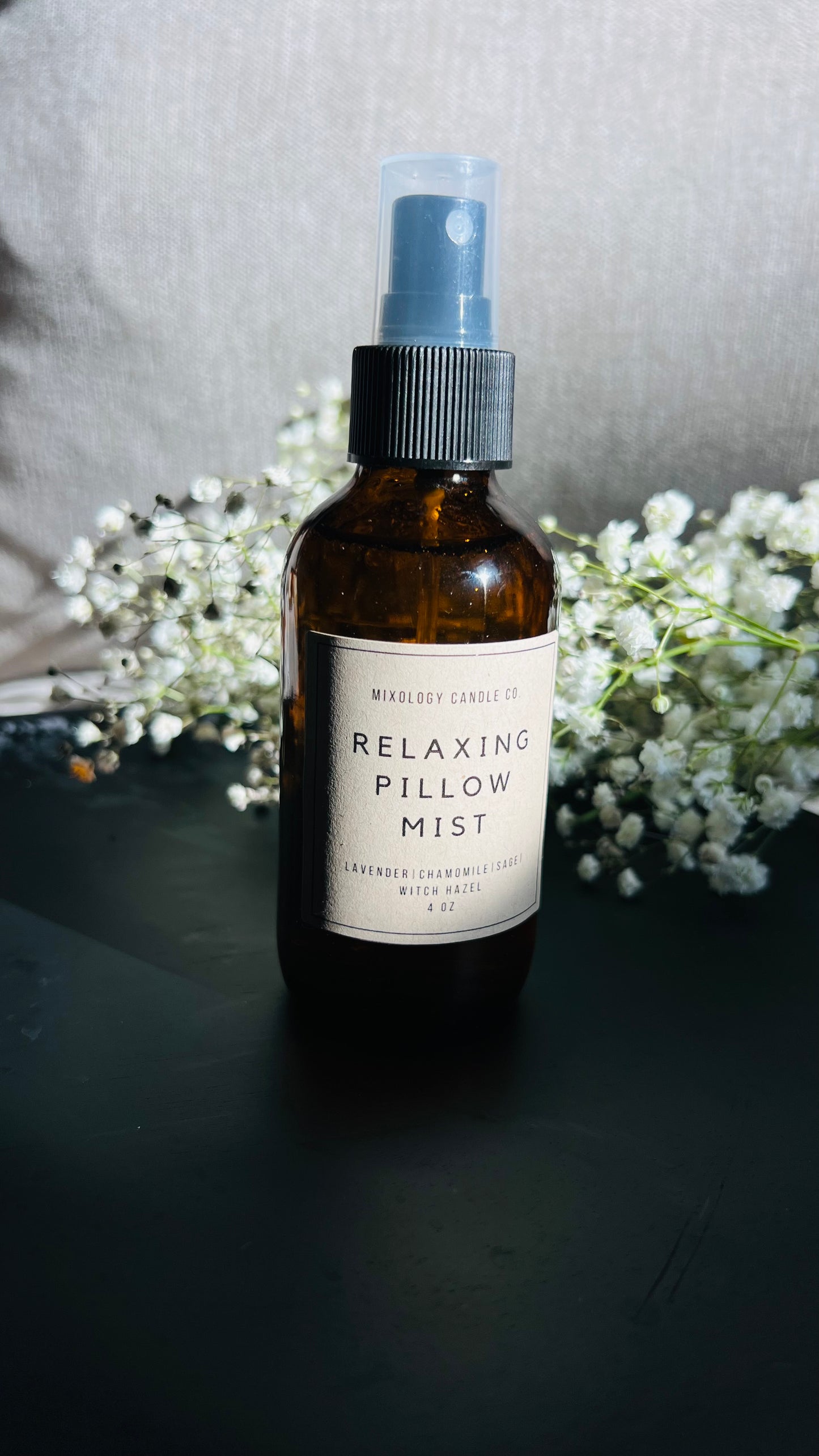Relaxing Pillow Mist, Lavender, Chamomile, and Sage Essential Oils, 4 oz